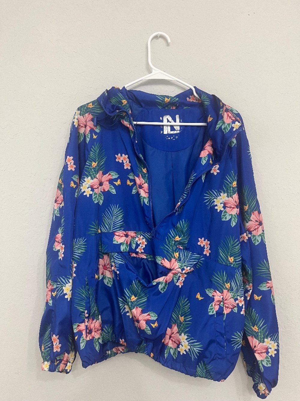 Windbreaker floral hibiscus no size